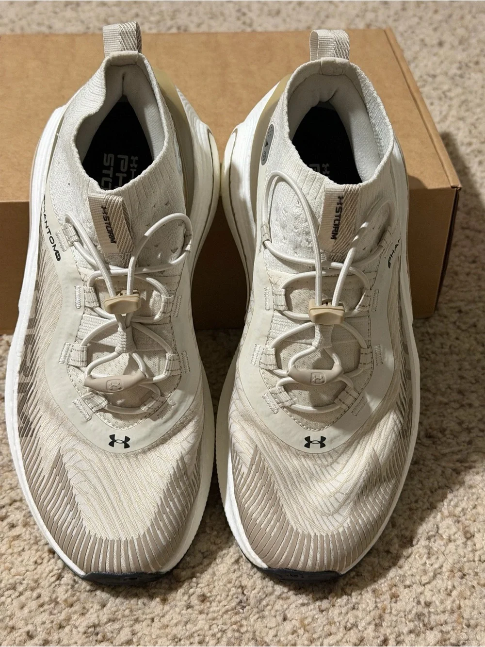 UNDER ARMOUR PHANTOM 4 HOVR STORM TRAINERS Summit White/White Quartz/ Anthracite